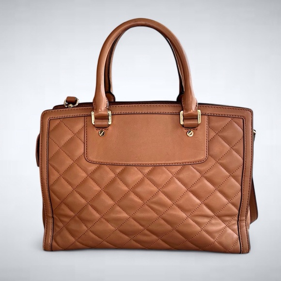 MICHAEL Michael Kors Brown Quilted Leather Selma Satchel - Picture 2 of 11